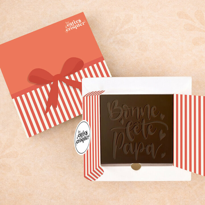 Pr�te � Croquer - Mod�le Bonne f�te Papa Chocolat Noir Coffret Cadeau