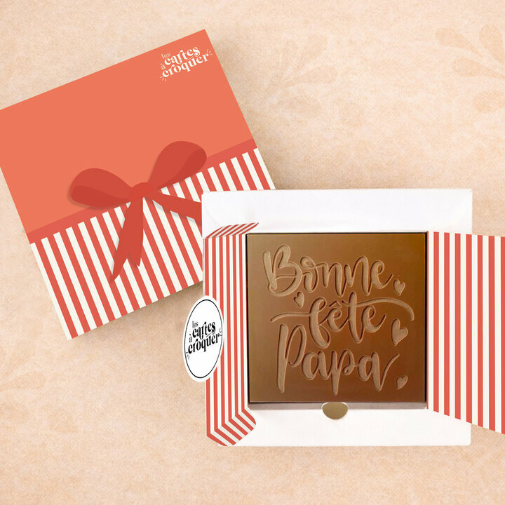 Pr�te � Croquer - Mod�le Bonne f�te Papa Chocolat Lait Coffret Cadeau
