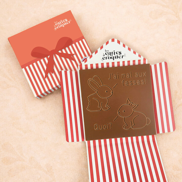 Prête à Croquer - Modèle Lapins de Pâques Prête à Croquer - Modèle Lapins de Pâques Chocolat Lait Enveloppe Cadeau