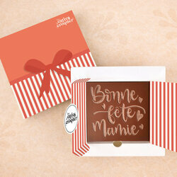 Pr�te � Croquer - Mod�le Bonne F�te Mamie Chocolat Lait Coffret Cadeau
