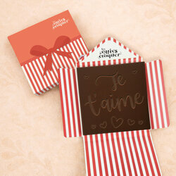 Prête à Croquer - Modèle Je t'aime Prête à Croquer - Modèle Je t'aime Chocolat Noir Enveloppe Cadeau