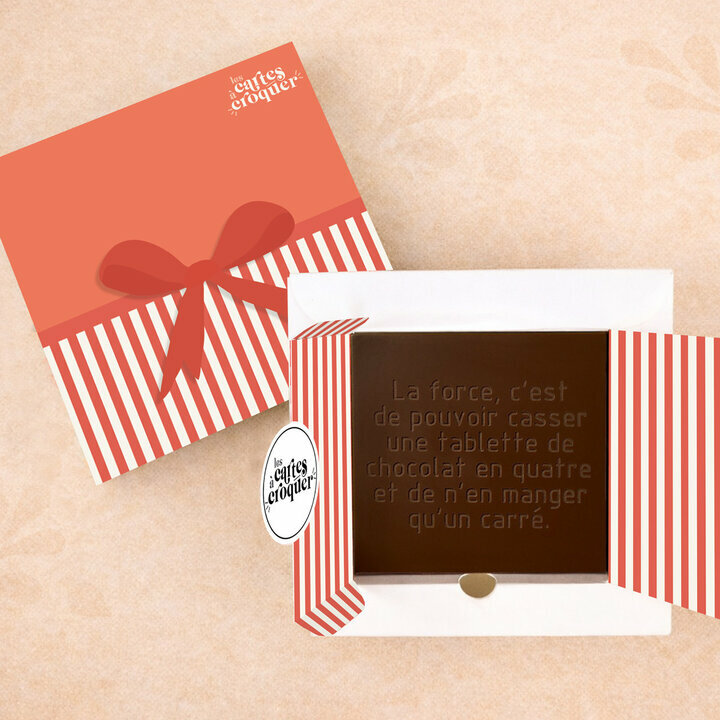 Pr�te � Croquer - Mod�le La force Chocolat Noir Coffret Cadeau