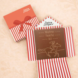 Carte à Croquer - Modèle Equitation Cheval Carte à Croquer - Modèle Equitation Cheval Chocolat Lait Enveloppe Modèle Cadeau