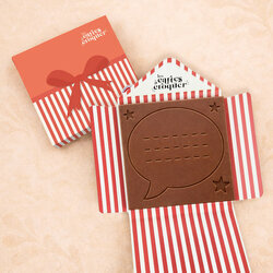 Carte � Croquer - Mod�le Bulle de Texte Etoiles Chocolat Lait Enveloppe Mod�le Cadeau