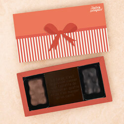 Coffret Douceur Chocolat - Carte � Croquer Chocolat Noir Mod�le Cadeau