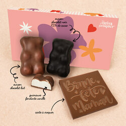 Coffret Douceur Chocolat - Collection Fête des Mères et des Grands-Mères Coffret Douceur Chocolat - Collection Fête des Mères - Composition Carte Bonne Fête Maman