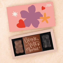Coffret Douceur Chocolat - Collection Fête des Mères et des Grands-Mères Coffret Douceur Chocolat Prete à Croquer Bonne fête Maman- Collection Fête des Mères Prete à Croquer Bonne Fête Mamie en Chocolat Lait