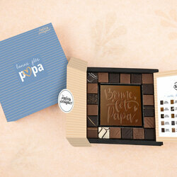 Coffret Empreinte Gourmande - Collection Fête des Pères Coffret Empreinte Gourmande - Collection Fête des Pères Prête à Croquer Bonne Fête Papaen Chocolat Lait