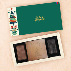 Coffret Douceur Chocolat - Collection Noël Coffret Douceur Chocolat - Collection Noël Prête à Croquer Modèle Joyeuses Fêtes Chocolat Lait