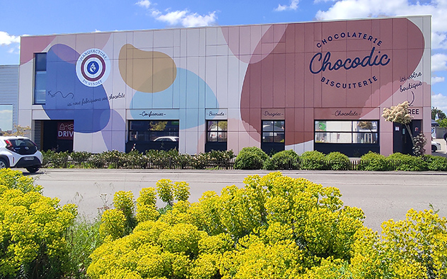 Façade de la chocolaterie Chocodic à la Roche sur Yon en Vendée