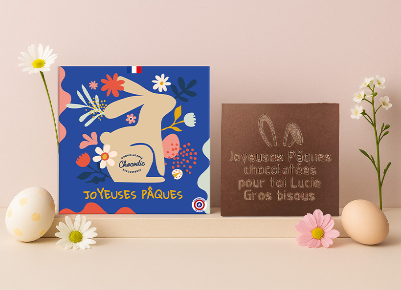 La carte &agrave; Croquer pour souhaiter de joyeuses f&ecirc;tes de P&acirc;ques