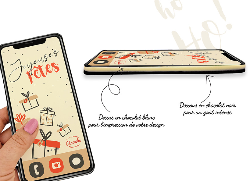 Téléphone en chocolat pour Noël