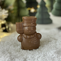Bonhomme de neige en chocolat de Noël faible en sucre