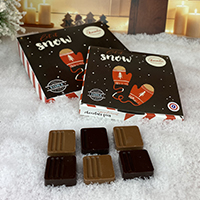Coffret de chocolats fins aves ganaches faibles en sucre