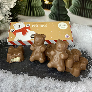 Nounours en chocolat de Noël