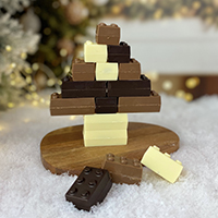Pièces de jeu de construction en chocolat de Noël