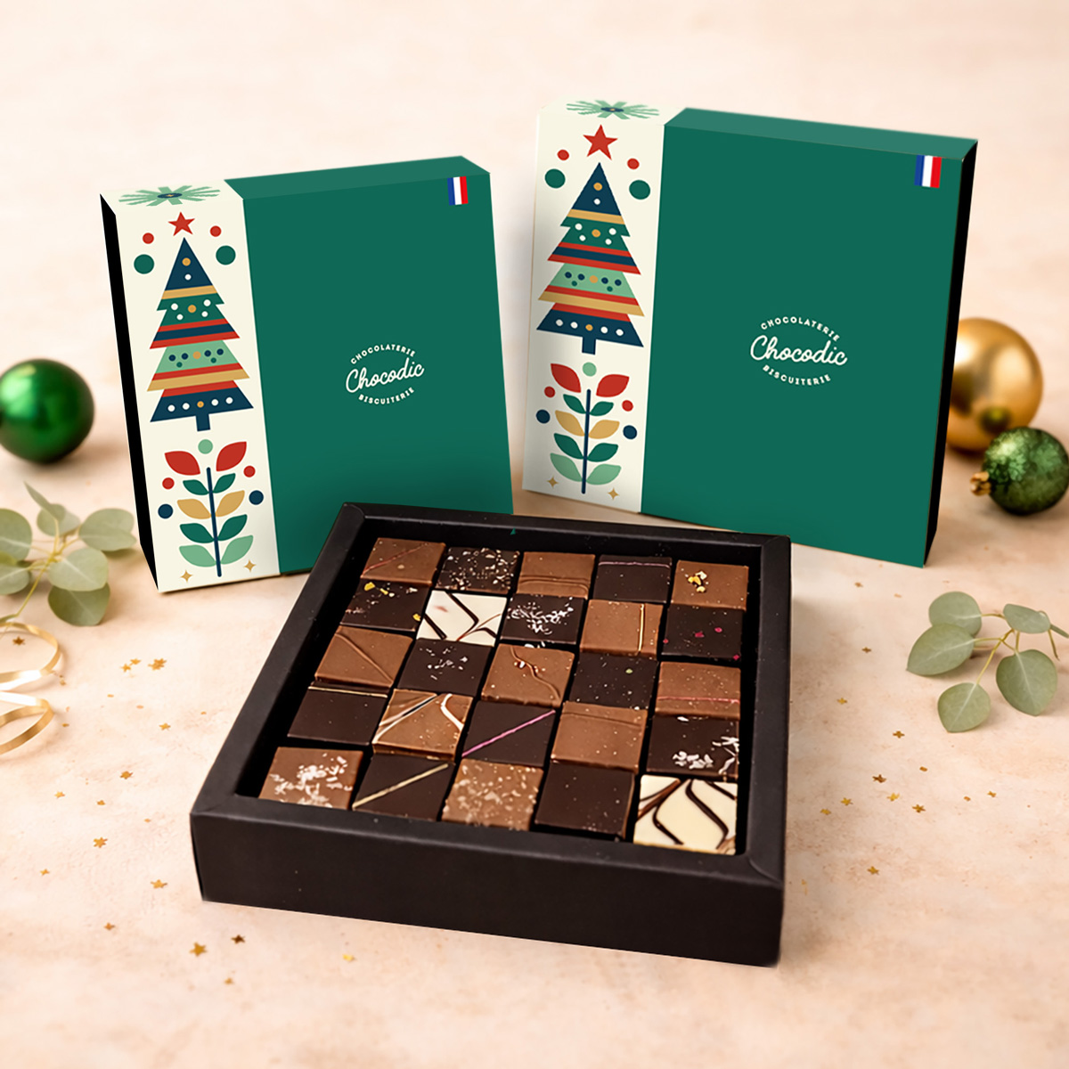 coffret chocolats fins